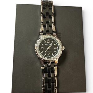 Anne Klein Two Tone (Silver/Black) Watch